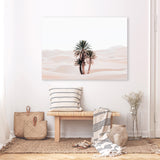 Shop Desert Palms I Photo Canvas Art Print-Horizontal, Landscape, Moroccan Days, Neutrals, Photography, Photography Canvas Prints, Pink, Rectangle, Tropical, View All-framed wall decor artwork