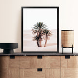 Shop Desert Palms II Photo Art Print-Moroccan Days, Neutrals, Photography, Pink, Portrait, Tropical, View All-framed poster wall decor artwork