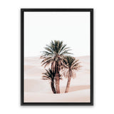 Shop Desert Palms II Photo Canvas Art Print-Moroccan Days, Neutrals, Photography, Photography Canvas Prints, Pink, Portrait, Rectangle, Tropical, View All-framed wall decor artwork