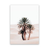 Shop Desert Palms II Photo Canvas Art Print-Moroccan Days, Neutrals, Photography, Photography Canvas Prints, Pink, Portrait, Rectangle, Tropical, View All-framed wall decor artwork