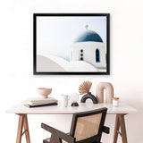 Shop Santorini Vista II Photo Art Print-Blue, Coastal, Greece, Landscape, Photography, View All, White-framed poster wall decor artwork