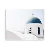 Shop Santorini Vista II Photo Art Print-Blue, Coastal, Greece, Landscape, Photography, View All, White-framed poster wall decor artwork