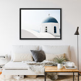 Shop Santorini Vista II Photo Canvas Art Print-Blue, Coastal, Greece, Landscape, Photography, Photography Canvas Prints, View All, White-framed wall decor artwork