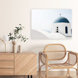 Shop Santorini Vista II Photo Canvas Art Print-Blue, Coastal, Greece, Landscape, Photography, Photography Canvas Prints, View All, White-framed wall decor artwork