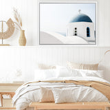 Shop Santorini Vista II Photo Canvas Art Print-Blue, Coastal, Greece, Landscape, Photography, Photography Canvas Prints, View All, White-framed wall decor artwork