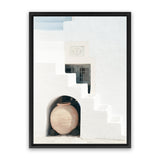 Shop Grecian Vase Photo Canvas Art Print-Boho, Coastal, Greece, Photography, Photography Canvas Prints, Portrait, View All, White-framed wall decor artwork