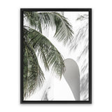 Shop Tropical Palm Villa Photo Canvas Art Print-Coastal, Green, Hamptons, Moroccan Days, Photography, Photography Canvas Prints, Portrait, Tropical, View All, White-framed wall decor artwork