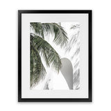 Shop Tropical Palm Villa Photo Art Print-Coastal, Greece, Green, Hamptons, Moroccan Days, Photography, Portrait, Tropical, View All, White-framed poster wall decor artwork
