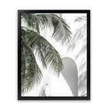 Shop Tropical Palm Villa Photo Art Print-Coastal, Greece, Green, Hamptons, Moroccan Days, Photography, Portrait, Tropical, View All, White-framed poster wall decor artwork