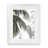 Shop Tropical Palm Villa Photo Art Print-Coastal, Greece, Green, Hamptons, Moroccan Days, Photography, Portrait, Tropical, View All, White-framed poster wall decor artwork