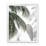 Shop Tropical Palm Villa Photo Art Print-Coastal, Greece, Green, Hamptons, Moroccan Days, Photography, Portrait, Tropical, View All, White-framed poster wall decor artwork