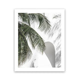 Shop Tropical Palm Villa Photo Art Print-Coastal, Greece, Green, Hamptons, Moroccan Days, Photography, Portrait, Tropical, View All, White-framed poster wall decor artwork