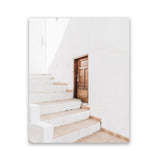 Shop Villa Steps Photo Art Print-Boho, Greece, Moroccan Days, Neutrals, Photography, Portrait, View All, White-framed poster wall decor artwork