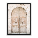 Shop Old Wooden Doorway Photo Canvas Art Print-Boho, Brown, Greece, Moroccan Days, Neutrals, Photography, Photography Canvas Prints, Portrait, View All-framed wall decor artwork