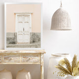 Shop Casa Entrance Photo Art Print-Grey, Moroccan Days, Orange, Photography, Pink, Portrait, View All-framed poster wall decor artwork