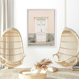 Shop Casa Entrance Photo Canvas Art Print-Grey, Moroccan Days, Orange, Photography, Photography Canvas Prints, Pink, Portrait, View All-framed wall decor artwork