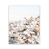 Shop Santorini Skyline I Photo Art Print-Coastal, Greece, Neutrals, Photography, Portrait, View All, White-framed poster wall decor artwork