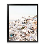 Shop Santorini Skyline I Photo Art Print-Coastal, Greece, Neutrals, Photography, Portrait, View All, White-framed poster wall decor artwork