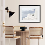 Shop Santorini Terrace I Photo Art Print-Blue, Coastal, Greece, Landscape, Photography, View All, White-framed poster wall decor artwork