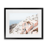 Shop Santorini Pink House I Photo Art Print-Coastal, Greece, Landscape, Neutrals, Photography, Pink, View All-framed poster wall decor artwork