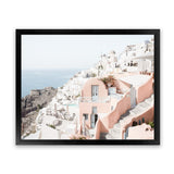 Shop Santorini Pink House I Photo Art Print-Coastal, Greece, Landscape, Neutrals, Photography, Pink, View All-framed poster wall decor artwork