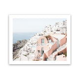 Shop Santorini Pink House I Photo Art Print-Coastal, Greece, Landscape, Neutrals, Photography, Pink, View All-framed poster wall decor artwork