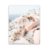 Shop Santorini Pink House II Photo Art Print-Coastal, Greece, Neutrals, Photography, Pink, Portrait, View All-framed poster wall decor artwork