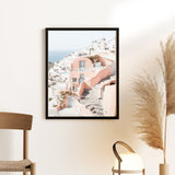 Shop Santorini Pink House II Photo Art Print-Coastal, Greece, Neutrals, Photography, Pink, Portrait, View All-framed poster wall decor artwork