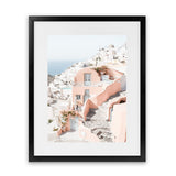 Shop Santorini Pink House II Photo Art Print-Coastal, Greece, Neutrals, Photography, Pink, Portrait, View All-framed poster wall decor artwork
