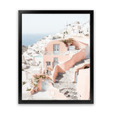 Shop Santorini Pink House II Photo Art Print-Coastal, Greece, Neutrals, Photography, Pink, Portrait, View All-framed poster wall decor artwork