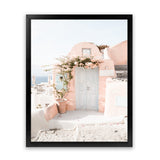 Shop Santorini Pink House III Photo Art Print-Coastal, Greece, Neutrals, Photography, Pink, Portrait, View All-framed poster wall decor artwork