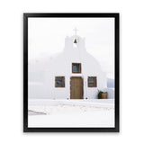 Shop Oia Church I Photo Art Print-Brown, Coastal, Greece, Photography, Portrait, View All, White-framed poster wall decor artwork