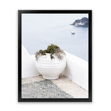Shop White Grecian Urn Photo Art Print-Coastal, Greece, Photography, Portrait, Purple, View All, White-framed poster wall decor artwork