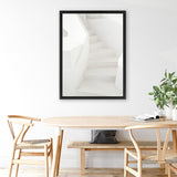 Shop Grecian Stairs Photo Canvas Art Print-Coastal, Greece, Photography, Photography Canvas Prints, Portrait, View All, White-framed wall decor artwork