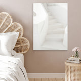 Shop Grecian Stairs Photo Canvas Art Print-Coastal, Greece, Photography, Photography Canvas Prints, Portrait, View All, White-framed wall decor artwork