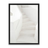 Shop Grecian Stairs Photo Canvas Art Print-Coastal, Greece, Photography, Photography Canvas Prints, Portrait, View All, White-framed wall decor artwork