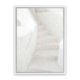 Shop Grecian Stairs Photo Canvas Art Print-Coastal, Greece, Photography, Photography Canvas Prints, Portrait, View All, White-framed wall decor artwork