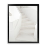 Shop Grecian Stairs Photo Art Print-Coastal, Greece, Photography, Portrait, View All, White-framed poster wall decor artwork