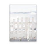 Shop Santorini Gate Photo Canvas Art Print-Coastal, Greece, Photography, Photography Canvas Prints, Portrait, View All, White-framed wall decor artwork