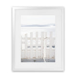 Shop Santorini Gate Photo Art Print-Coastal, Greece, Photography, Portrait, View All, White-framed poster wall decor artwork