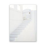 Shop Oia White Steps I Photo Canvas Art Print-Greece, Photography, Photography Canvas Prints, Portrait, Rectangle, View All, White-framed wall decor artwork