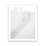 Shop Oia White Steps I Photo Art Print-Greece, Photography, Portrait, Rectangle, View All, White-framed poster wall decor artwork