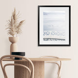 Shop Aegean Sea View Photo Art Print-Blue, Coastal, Greece, Photography, Portrait, View All, White-framed poster wall decor artwork