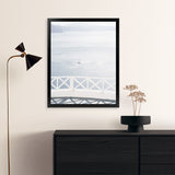 Shop Aegean Sea View Photo Art Print-Blue, Coastal, Greece, Photography, Portrait, View All, White-framed poster wall decor artwork