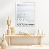Shop Aegean Sea View Photo Art Print-Blue, Coastal, Greece, Photography, Portrait, View All, White-framed poster wall decor artwork
