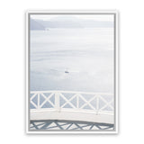 Shop Aegean Sea View Photo Canvas Art Print-Blue, Coastal, Greece, Photography, Photography Canvas Prints, Portrait, View All, White-framed wall decor artwork
