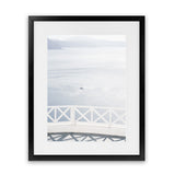 Shop Aegean Sea View Photo Art Print-Blue, Coastal, Greece, Photography, Portrait, View All, White-framed poster wall decor artwork