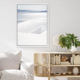 Shop Summer Horizon Photo Canvas Art Print-Blue, Coastal, Greece, Photography, Photography Canvas Prints, Portrait, View All, White-framed wall decor artwork
