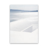 Shop Summer Horizon Photo Canvas Art Print-Blue, Coastal, Greece, Photography, Photography Canvas Prints, Portrait, View All, White-framed wall decor artwork