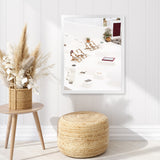 Shop Sun Chairs Photo Art Print-Coastal, Greece, Orange, Photography, Portrait, View All, White-framed poster wall decor artwork